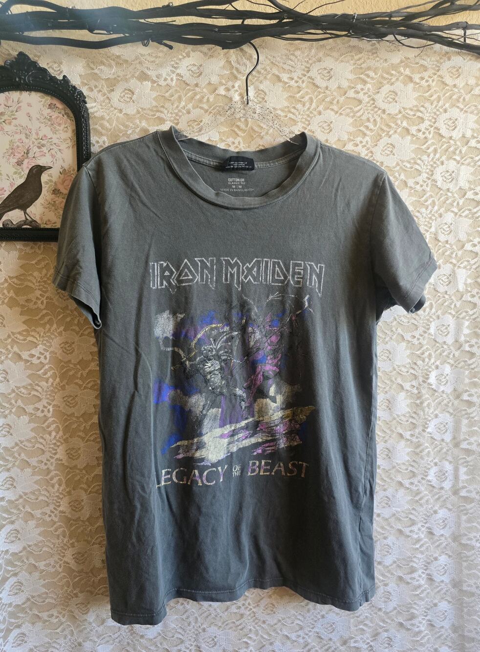 Cotton On x Iron Maiden "Legacy of the Beast" Graphic Tee - Band - High-Street